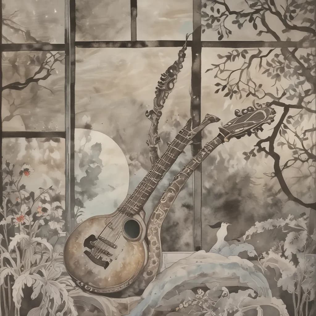 Norwegian Wood (This Bird Has Flown) illustration