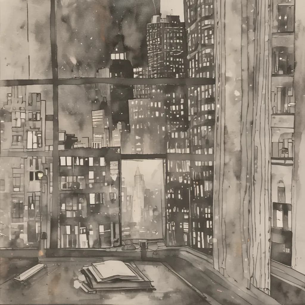 Sleepless in a Hotel Room illustration